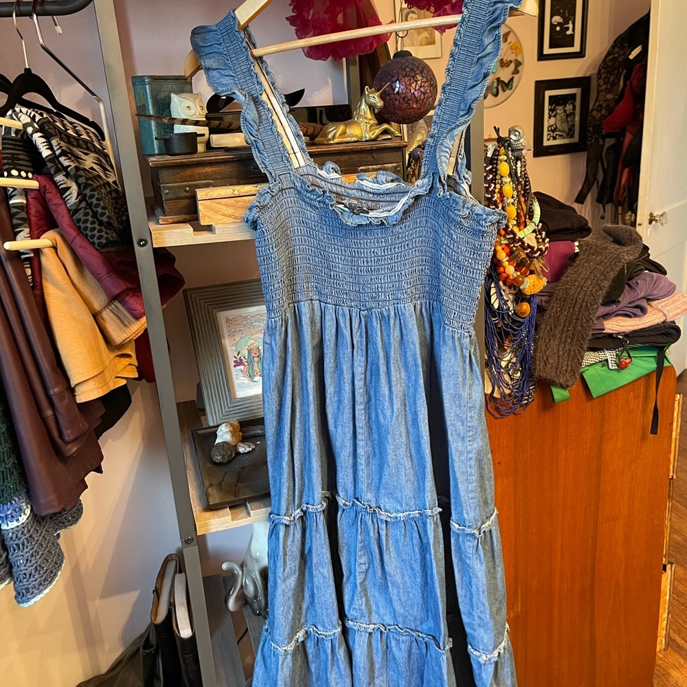 Lily Rose Denim Blue Dress